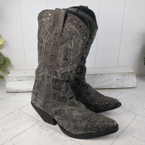 Crush By Durango Punk Studded Gray Western Boot Women's 7.5 DRD0127